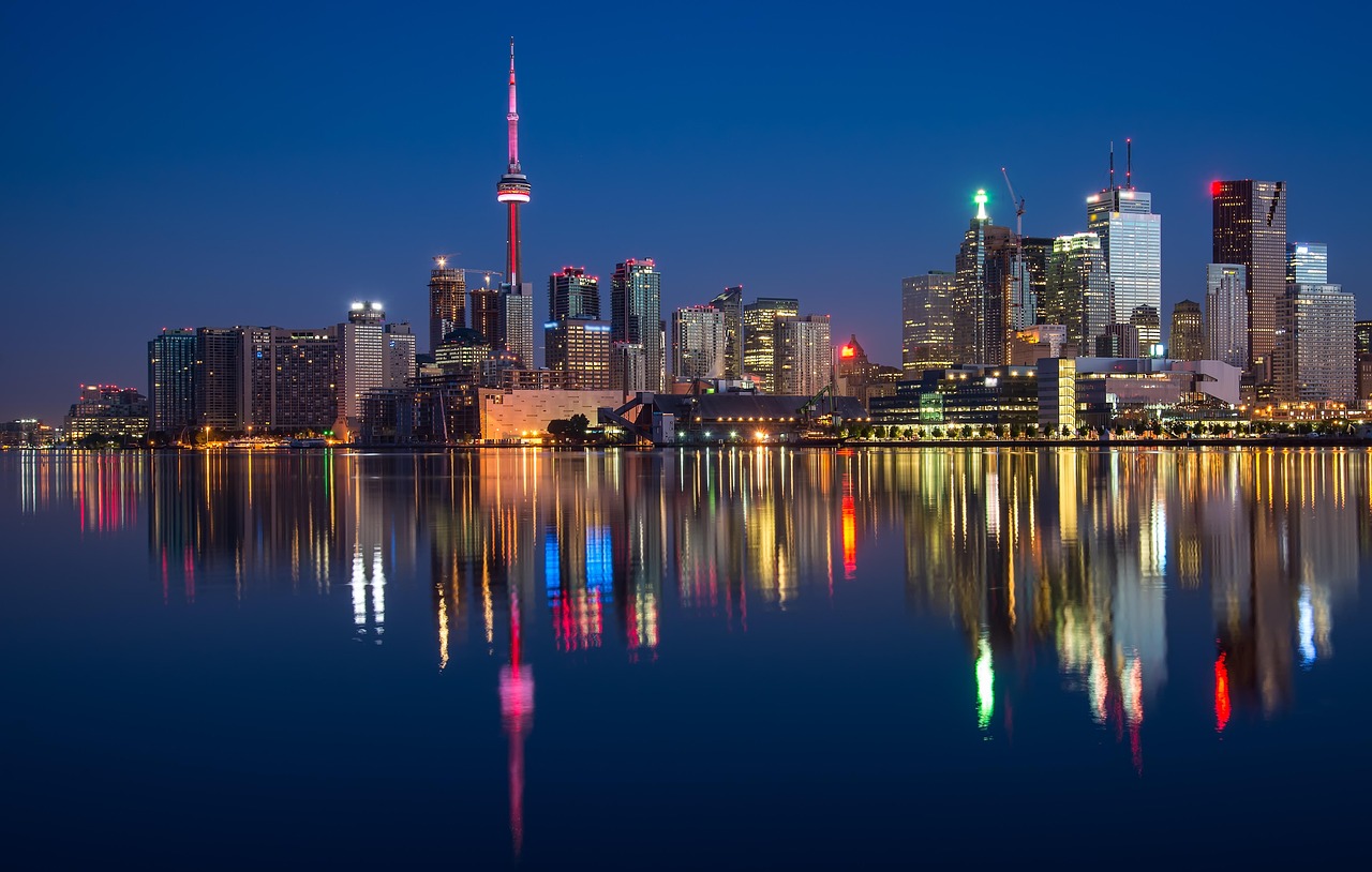 Toronto CN Tower night view representing CEC draw invited candidates
